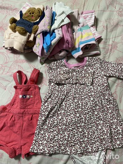 Вещи пакетом на девочку 6-9 месяцев