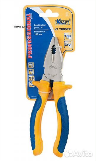 Kraft KT 700572 Пассатижи 180 мм 