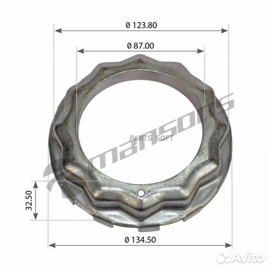 Mansons 800.084 Шайба стопорная 87x135x32.5 оси