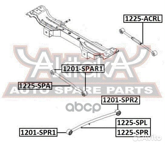 Тяга подвески поперечная регулируемая зад пра