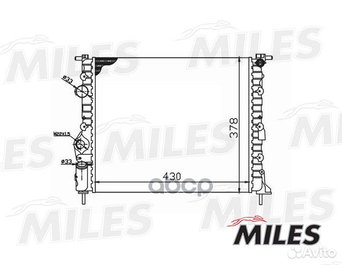 Acrm006 Радиатор renault logan/megane 1.4/1.6 0