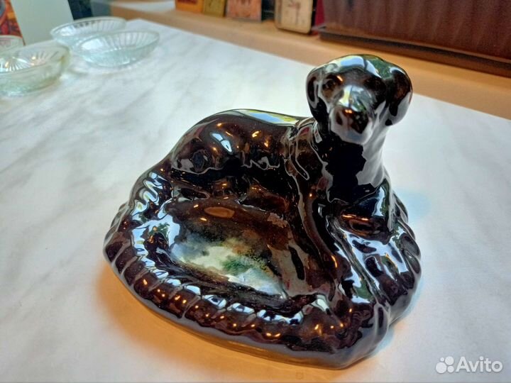 Пепельница керамическая Собака СССР