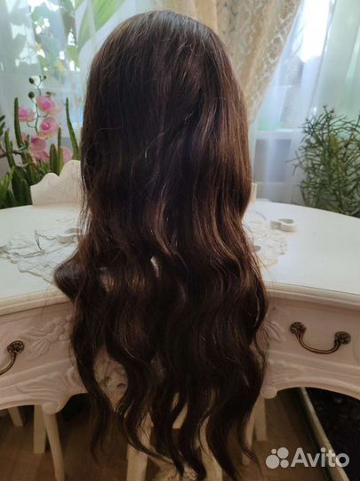 Болванка с натуральными волосами для парикмахера