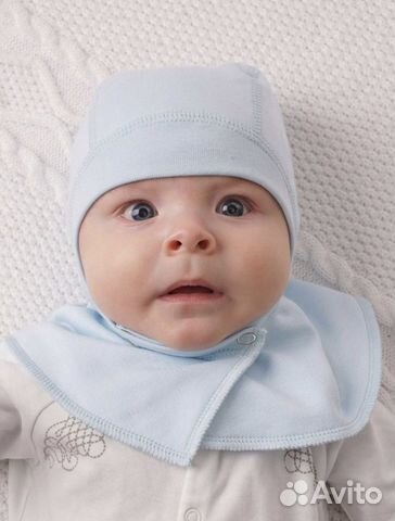 Шапка-шлем голубая 40-42р