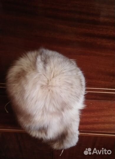 Шапка-ушанка из меха песца