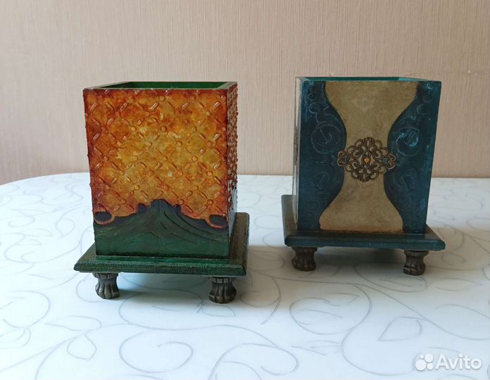 Деревянный органайзер для ручек, карандашница