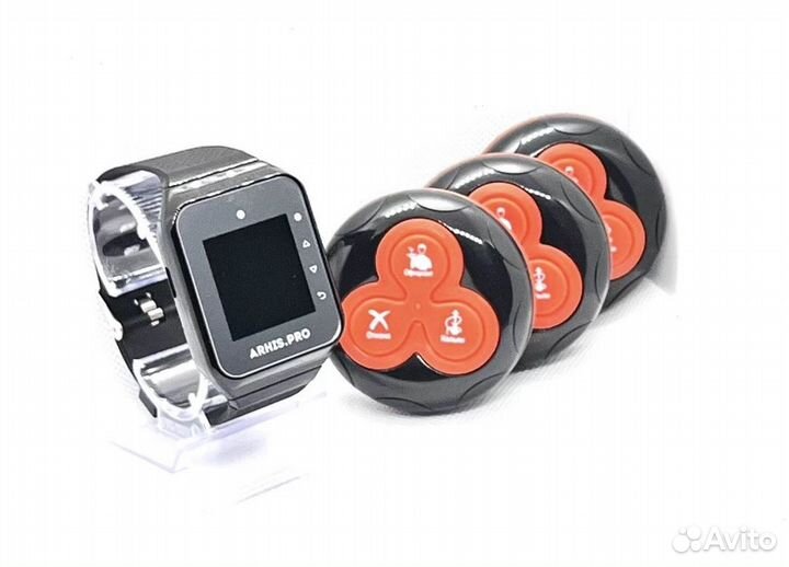 Кнопка вызова официанта с часами для кафе, баров