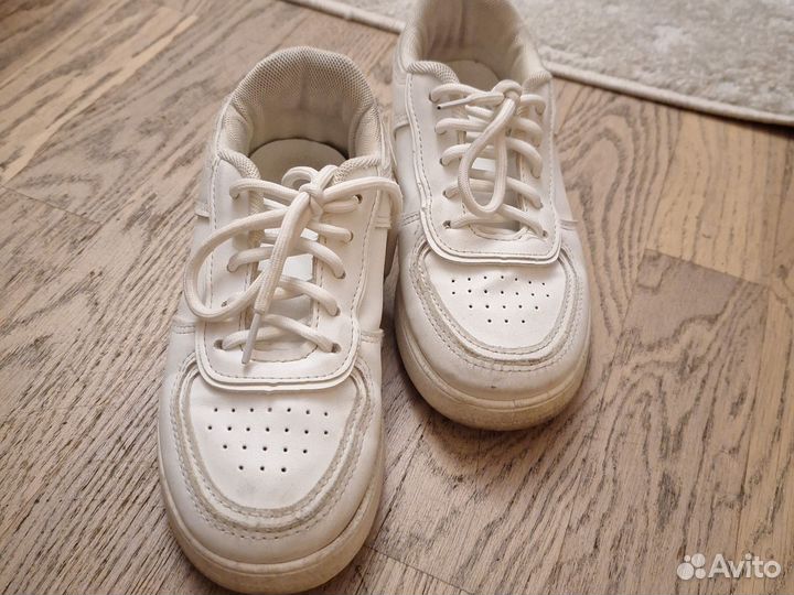 Кеды белые детские