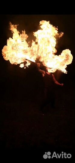 Турбо-стафф, огненный реквизит для фаер-шоу