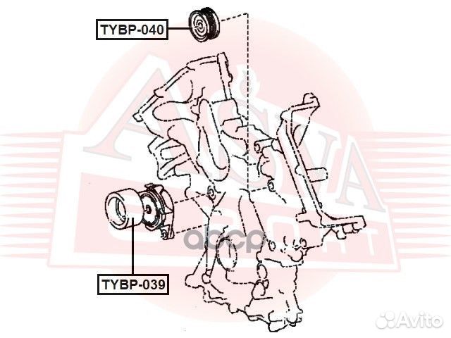 Ролик натяжной навесного оборудования tybp040 asva