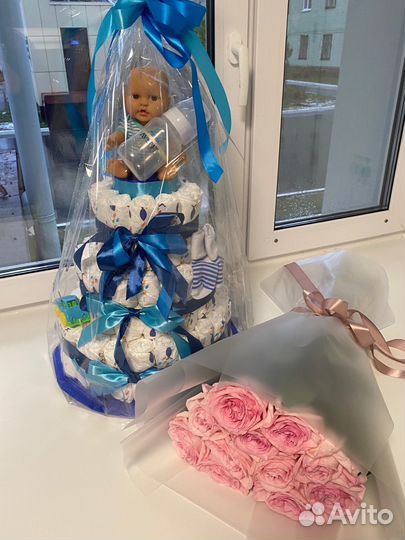 На выписку торт из памперсов