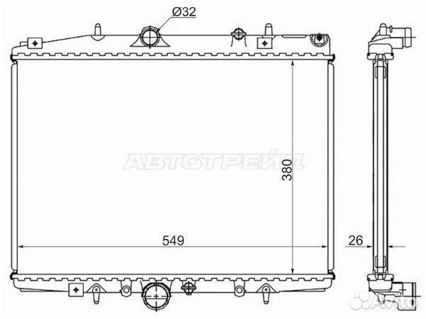 Радиатор citroen C5 citroen C5 00-08 peugeot 406 peugeot 406 95-03 peugeot 607 peugeot 607 99-10