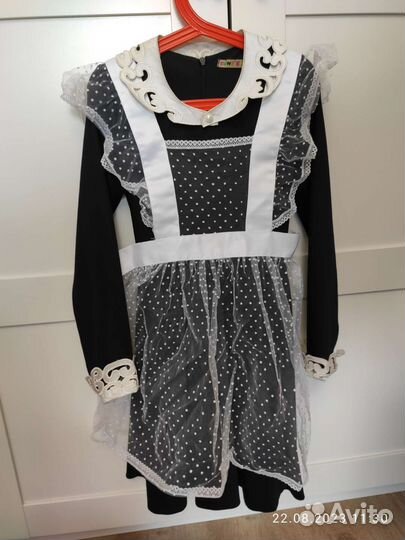 Белый школьный фартук 128