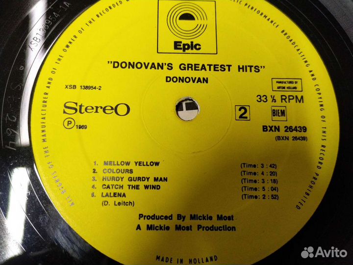 Donovan фирменный винил пластинки