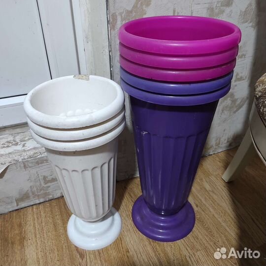 Вазон 8 шт для цветов, яркие