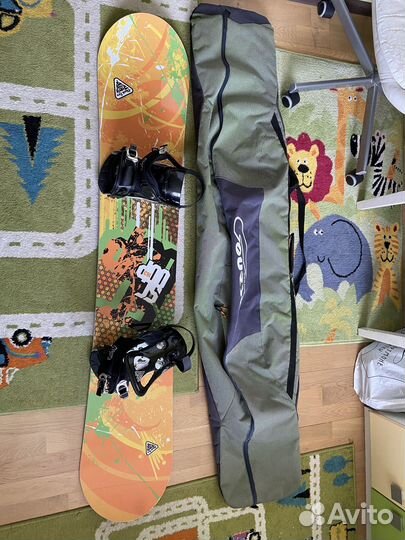 Сноуборд Black Fire 163см + крепления + чехол