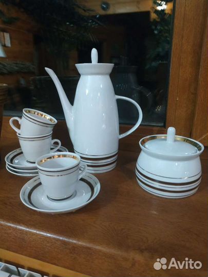 Кофейный сервиз СССР Полонский Ф.З. позолота