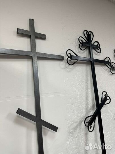 Кресты ритуальные металлические