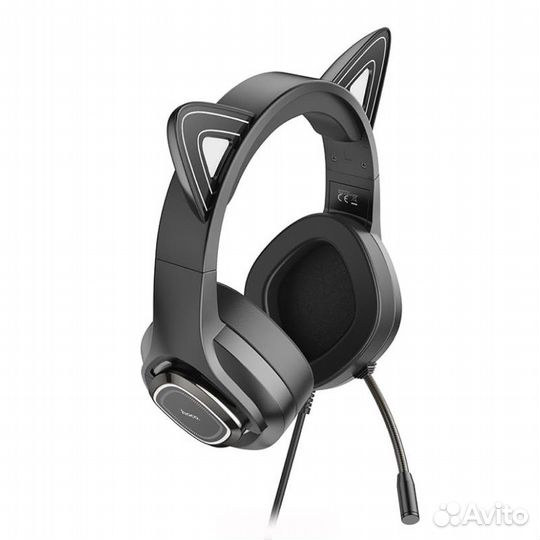 Игровые наушники проводные Hoco W107 черные