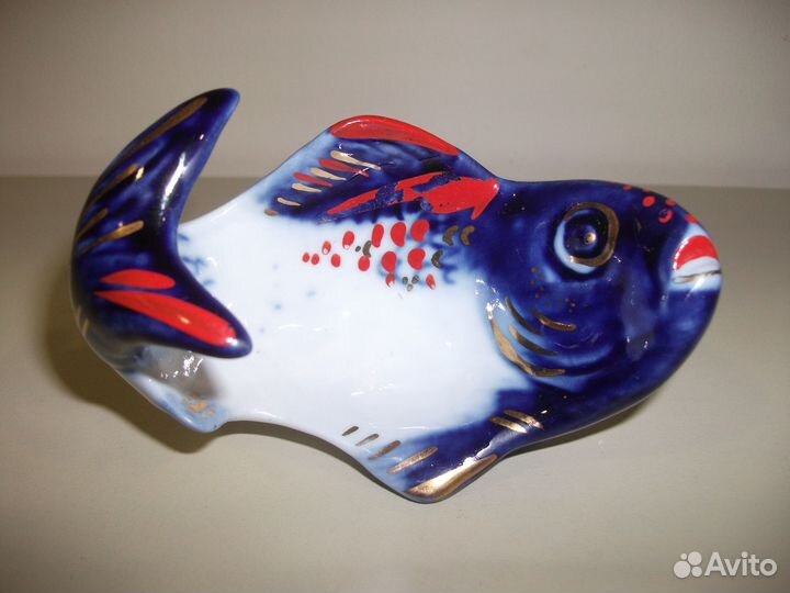 Статуэтка Икорница Рыба лфз Фарфор