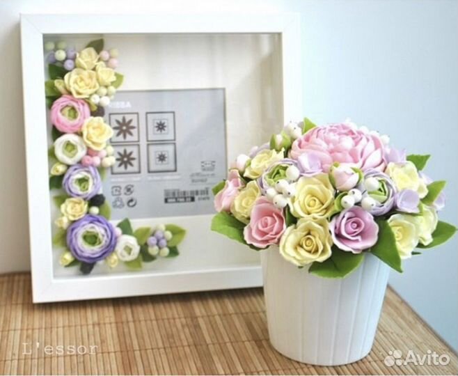 Букет+ фото рамка