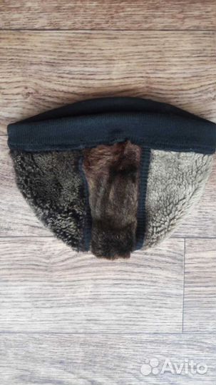 Шапка натуральная замша и мех