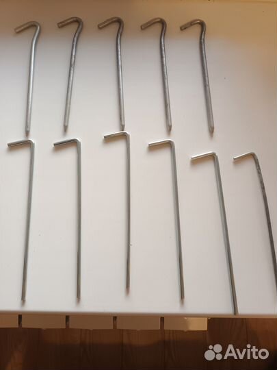 Колышки для палатки алюминивые и стальные 10 шт