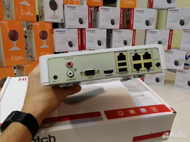 4кан POE видеорегистратор DS-N204P(C) HiWatch