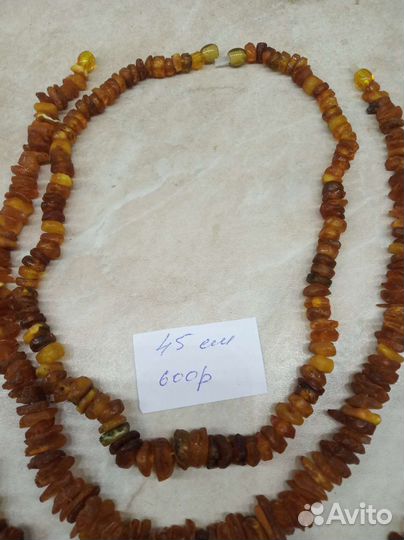 Бусы, натуральный янтарь, СССР