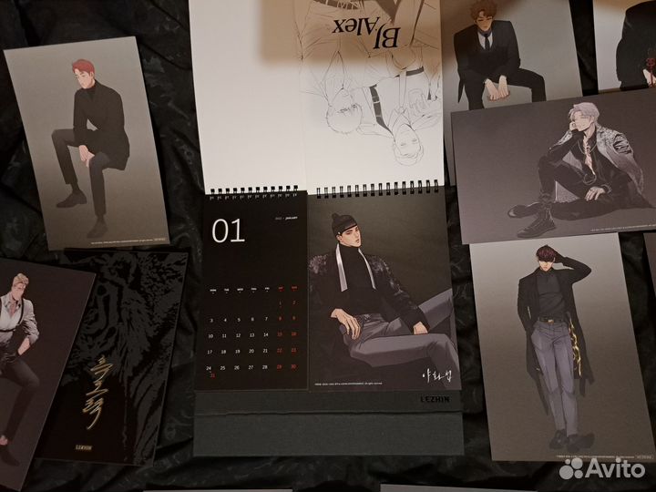 Black Tiger Lezhin календарь 2022 полный комплект