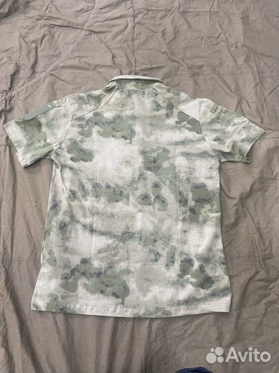 Футболка поло расцветка мох