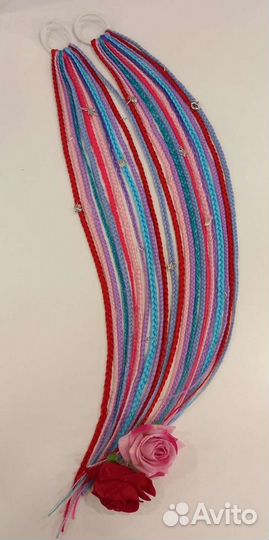 Афрорезинки, ручная работа, с украшениями