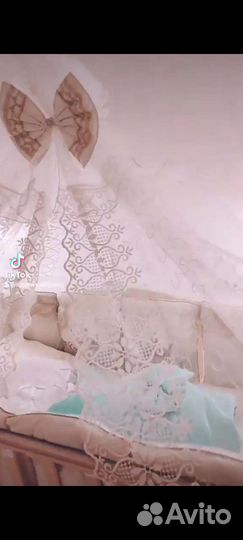 Бортики в детскую кроватку, балахин с держателем