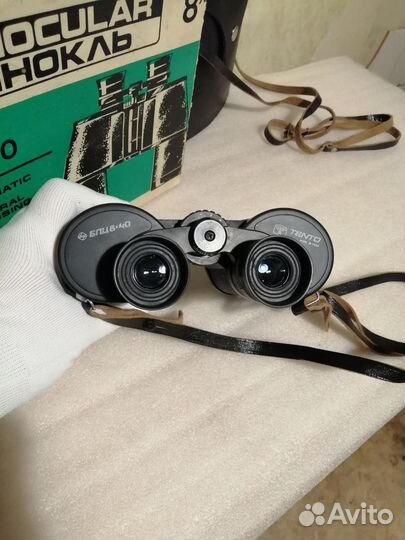 Бинокль СССР тенто бпц 8 х 40. Отличный. Не двоит