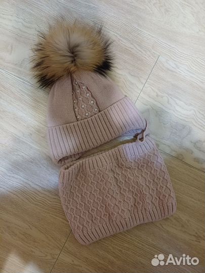 Шапка и снуд для девочки