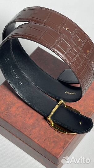 Ремень мужской stefano ricci из кожи крокодила