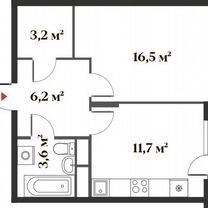 1-к. �квартира, 41,1 м², 4/6 эт.