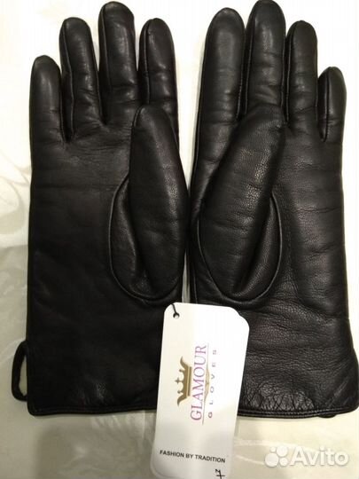 Кожанные женские перчатки