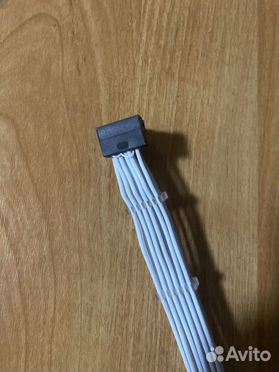 12vhpwr кабель угловой белый в оплетке для 4090