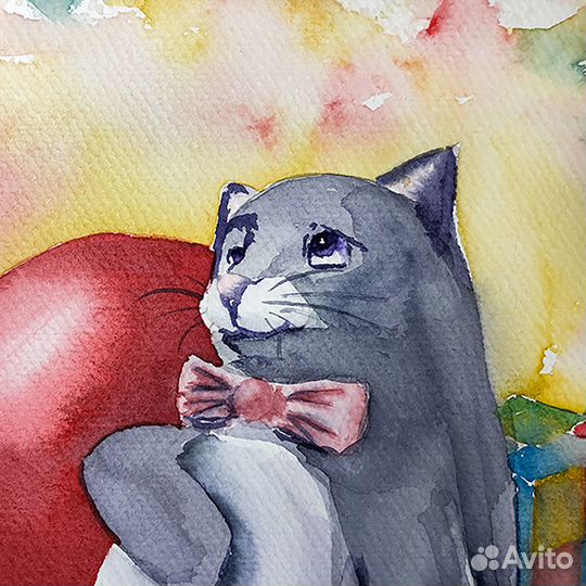 Картина Игрушки Акварелью 27х19см