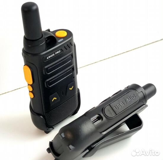 Легкая рация с наушником, комплект 2 штуки