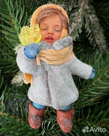 Ватные елочные игрушки