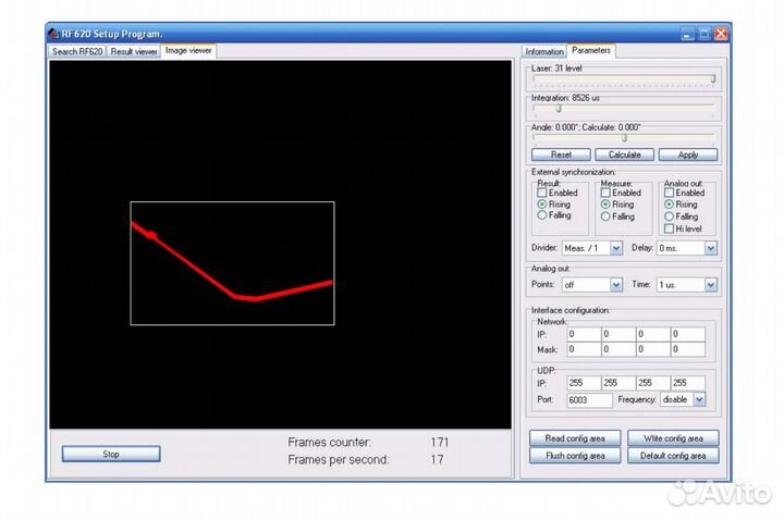 Лазерный 2D сканер RF620