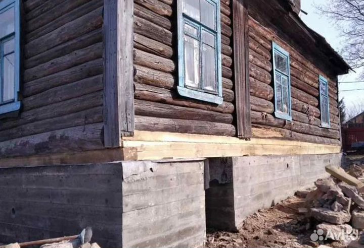 Подъем домов, замена венцов, замена полов и лаг