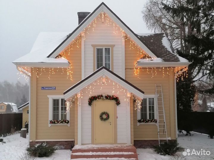 Новогоднее украшение домов