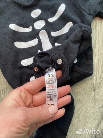 Слип новый george 0-3m