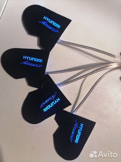 Led подсветка дверных ручек салона Hyundai Accent