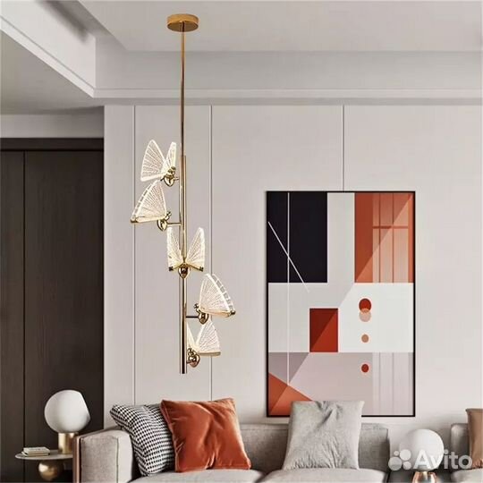 Люстра бабочки Ameli Хром, Золото