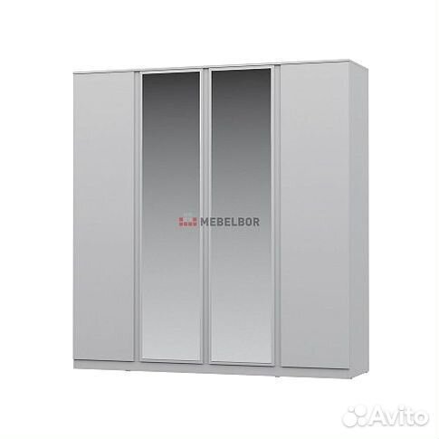 Шкаф нк stern 4-х дверный с зеркалом Белый