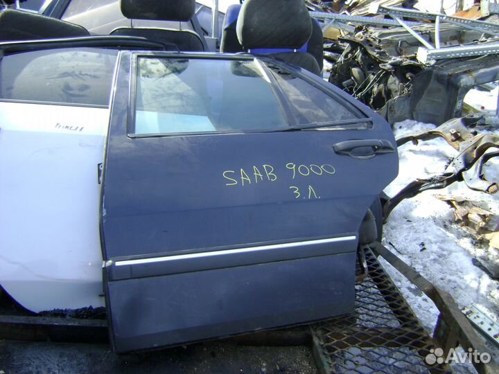 Дверь задняя левая сааб 9000 saab 9000 синий